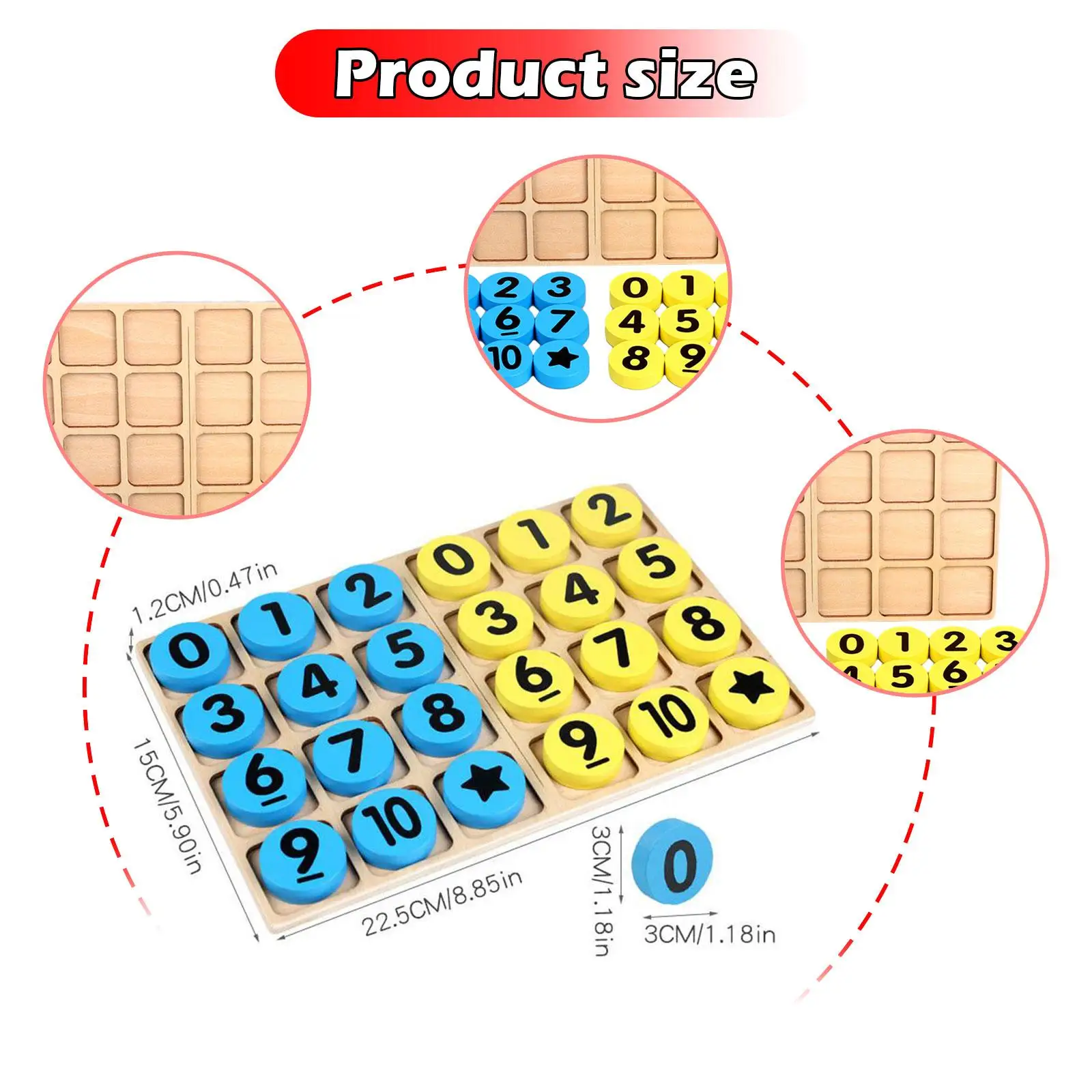 Number Game Number Math Toys Brain Teaser Development Activity Early Learning Board Game for Age 3 4 5 6 Boys Girls Children