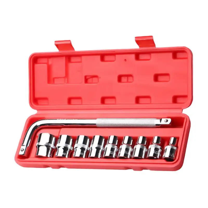 Mechanics Socket Set 1/2inches Drive Socket Set 10Piece Wrench Set Quick-Release Ratchet Mechanics Hand Tool Kit Socket Adapter