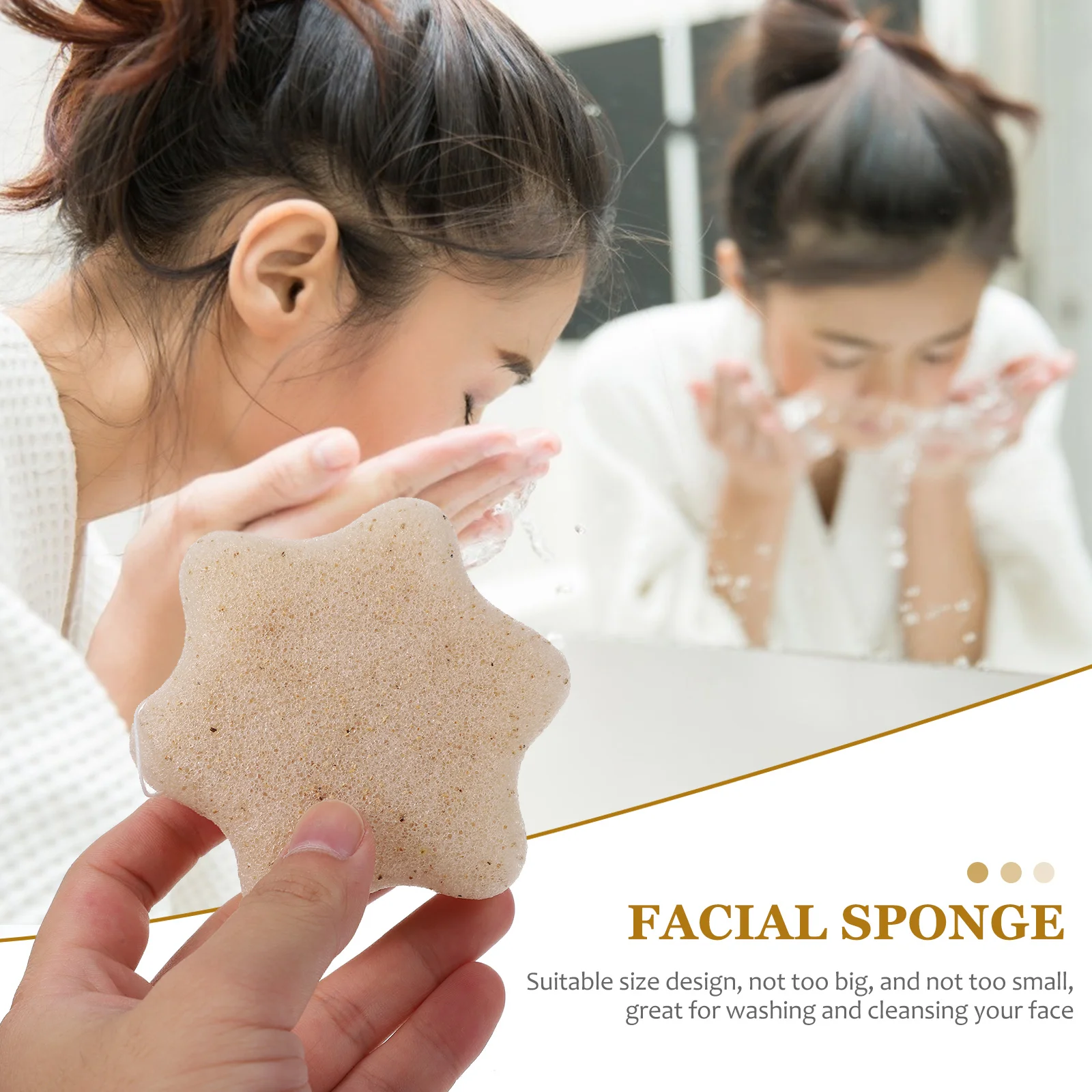 3 Pcs Sponge Face Wash Sponges Pure Facial Exfoliating Cleaning Puff The Tool