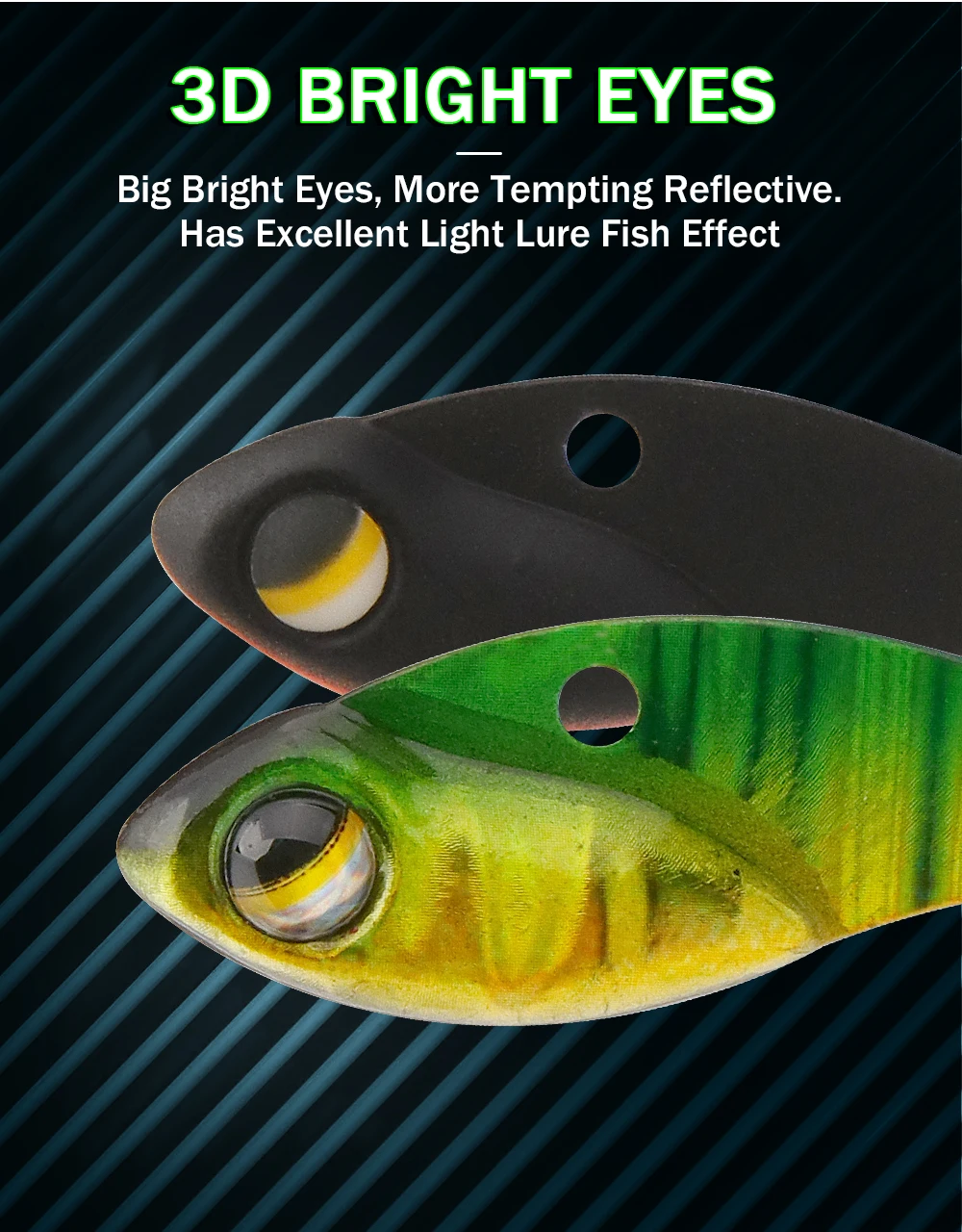 GOBASS 5 Stück Mini-Metall-VIB-Klinge, Jig, Angelköder, 25 mm, 3 g, sinkende Vibration, künstliche Köder, Löffel, Vibe für Barsch, Hechtbarsch – Detail 6