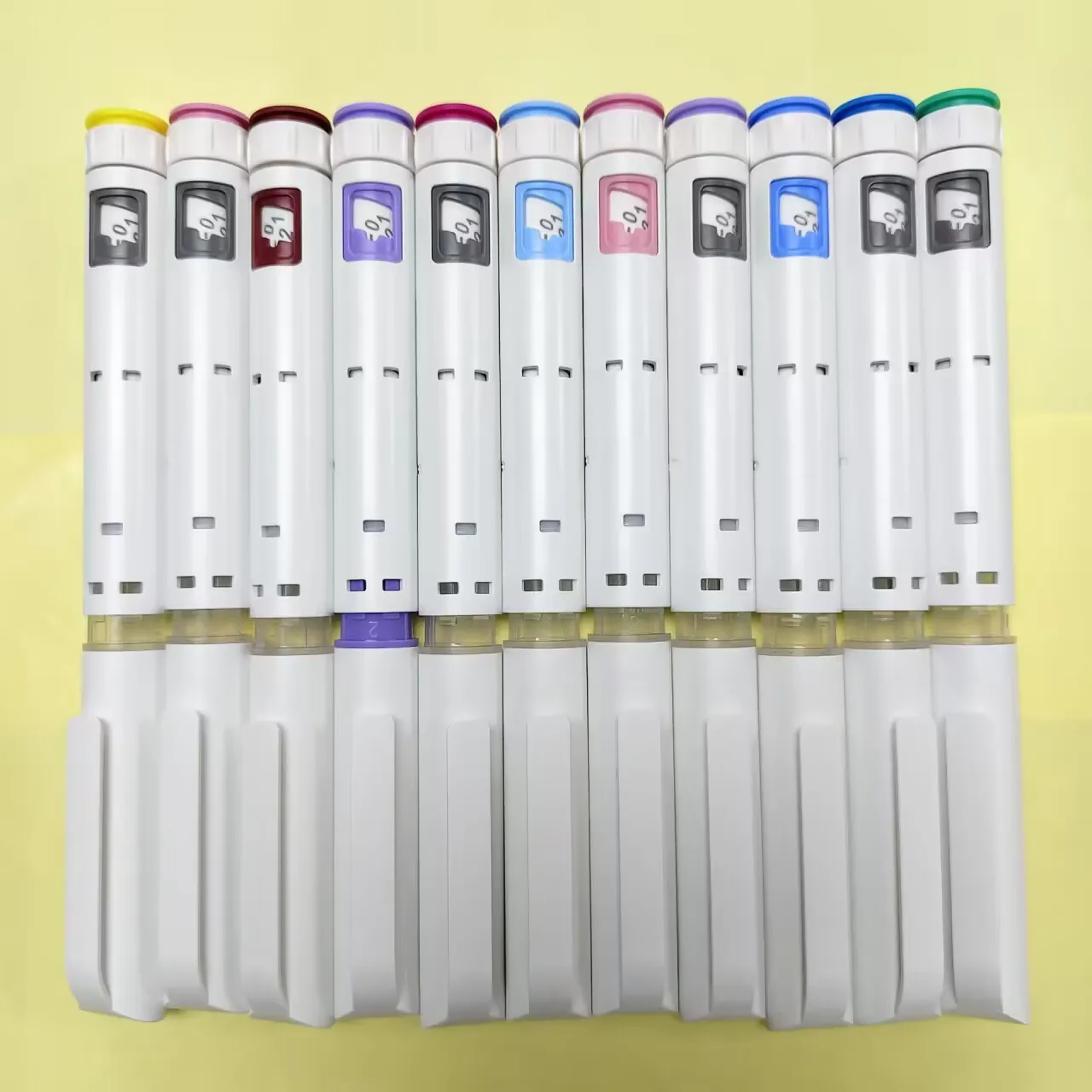 5-10Pack Color Optioal Disposable Injection Pen Magic Pen 60U insulin Syringe Tattoo Handle Pen Fitting with 3ml Glass Vial