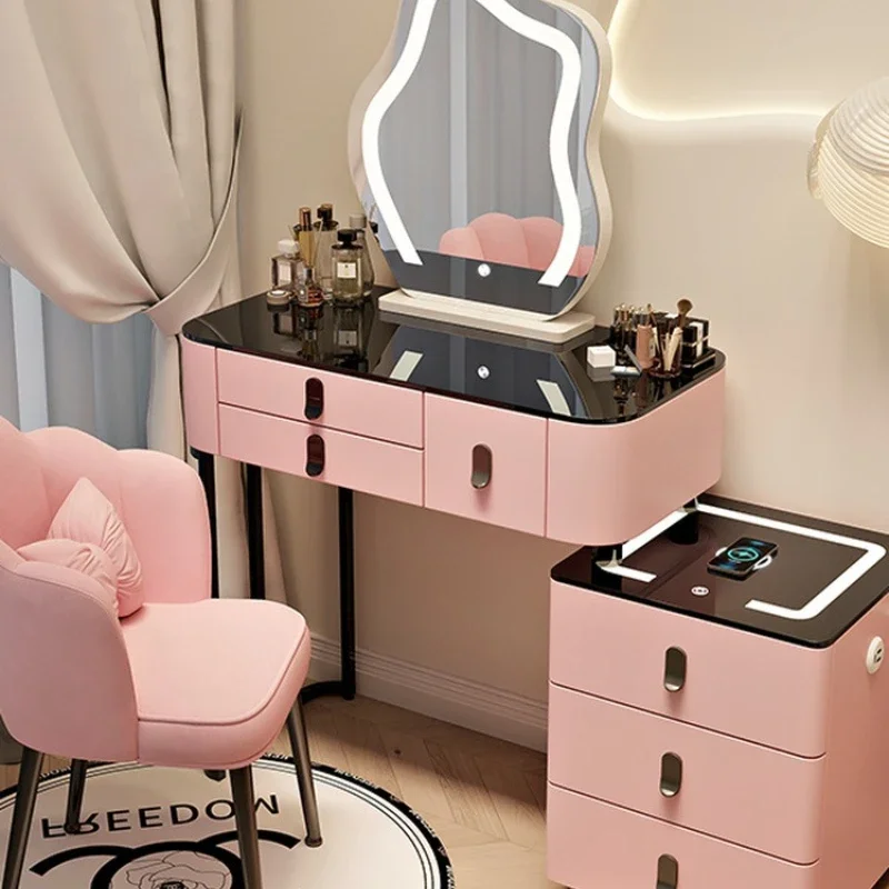 Dresser Solid wood makeup table Bedroom Modern smart chest integrated light luxury high-end master bedroom