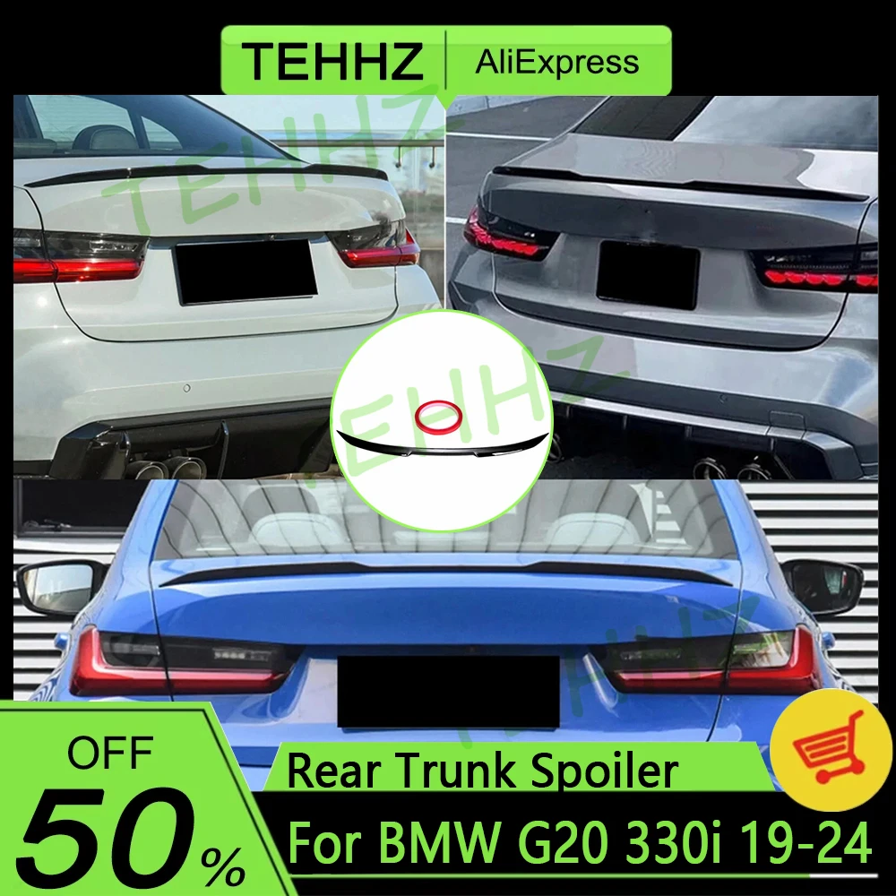 

Spoiler M3 Style FOR BMW G20 330i G80 M3 2019-2024 Accessories ABS Gloss Black Auto Exterior Parts G20 Rear Trunk Wings Lip HOT
