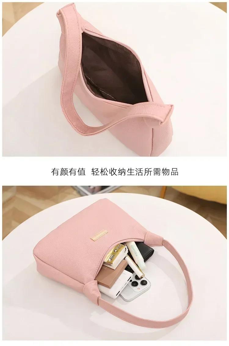 BBA140   2023 trendy fresh and sweet lychee pattern sequin decoration wholesale underarm bag niche design women's handbag