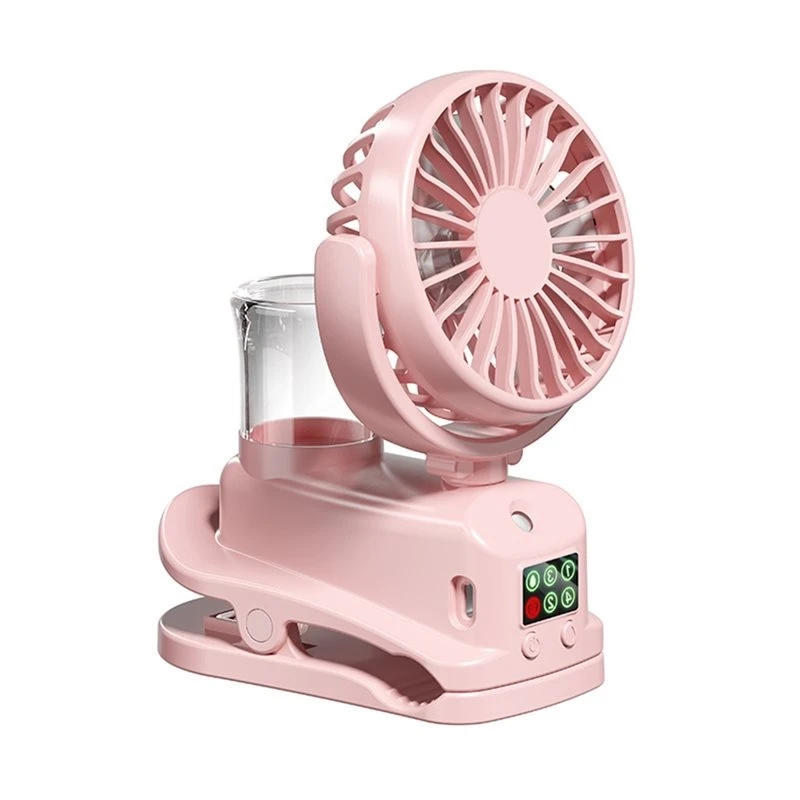 A01M-USB Rechargeable Refrigerating Clip Humidifier Fan Multi-Function Desktop Cooling Fan Mist Humidifier Portable