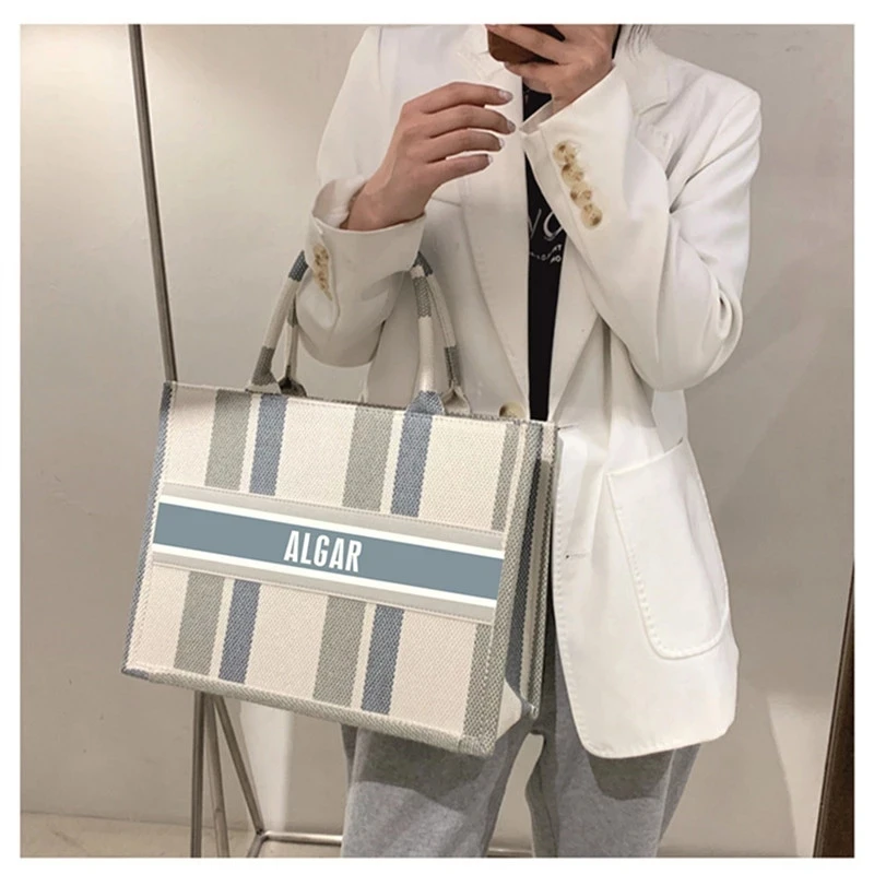 Custom Name Monogrammed New Fashion Large Mini Book Totes for Women High Quality Brand Luxury Handbags Lady Purse Shopping Bags