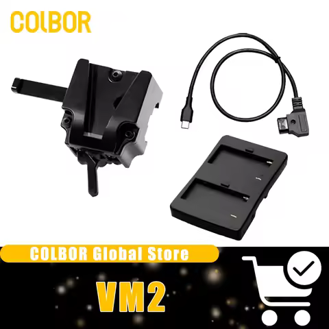 COLBOR VM2 Kit V Mount Adapter Plate for COLBOR CL60 CL60R CL60M CL100X CL100XM with D-Tap to Type-C Cable
