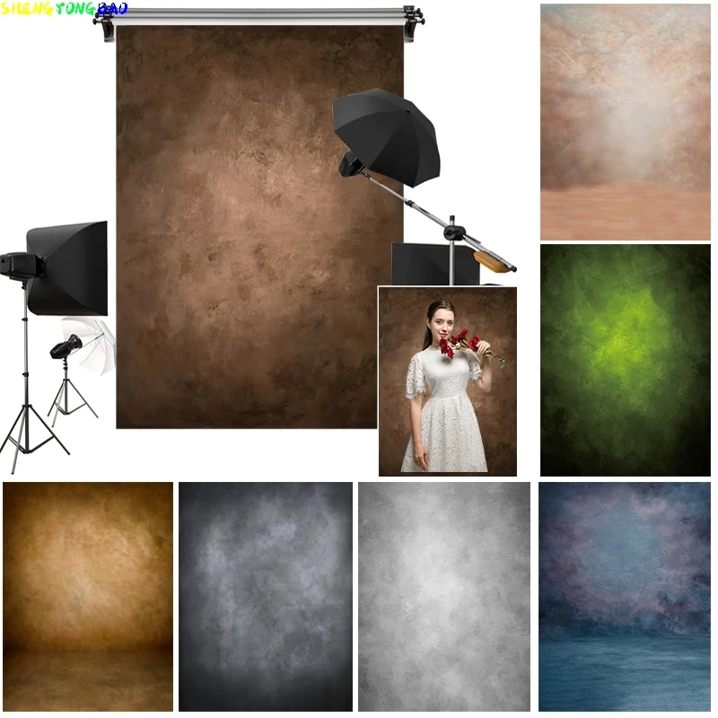 

Abstract Gradient Texture Backdrop for Photography Vintage Blue Brown Art Self Portrait Pet Baby Newborn Background Photo Studio