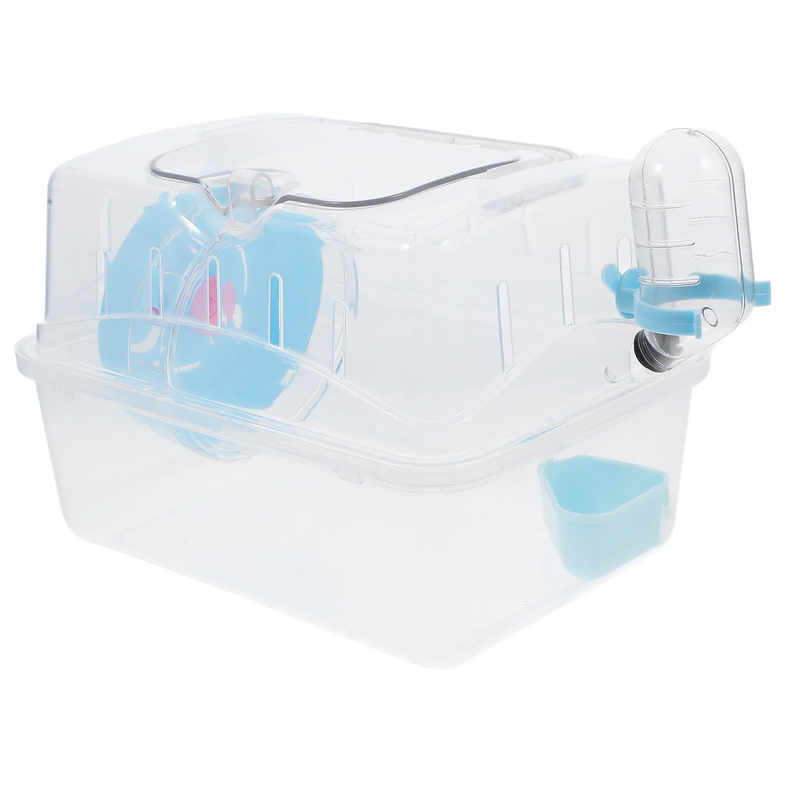 Transparent Hamster Cage Acrylic Small Pet Carrier Portable Hamster Holder Safe Secure Travel Case Outdoor