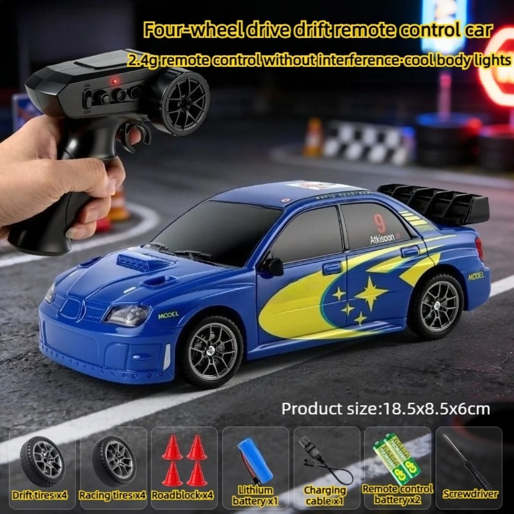

1/24 RC Drift Racing Car 4WD Dual Motor Drive High-Speed ​​Racing Car Model with Lighting System 2.4G RC Car Model Boy Toy Gift