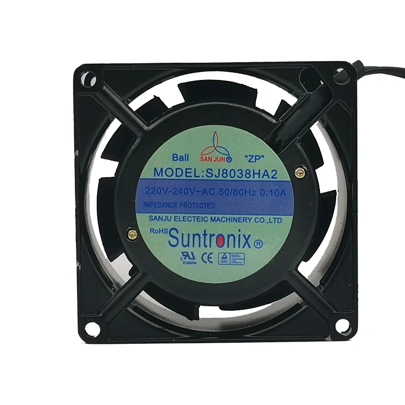 8cm 220v-240v miniature cooling fan ball bearing SJ8038HA2 80*80*38mm cabinet chassis cooling fan