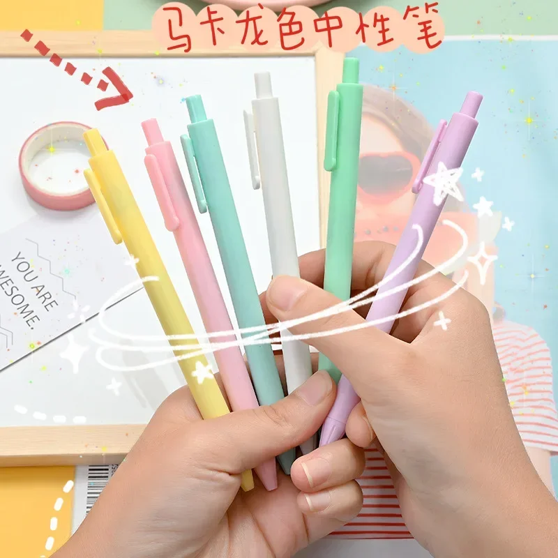 A 50PCS Creative Korea Press Gel Pen Candy Color Student's Test Pen Signature Pen Korean Stationery B