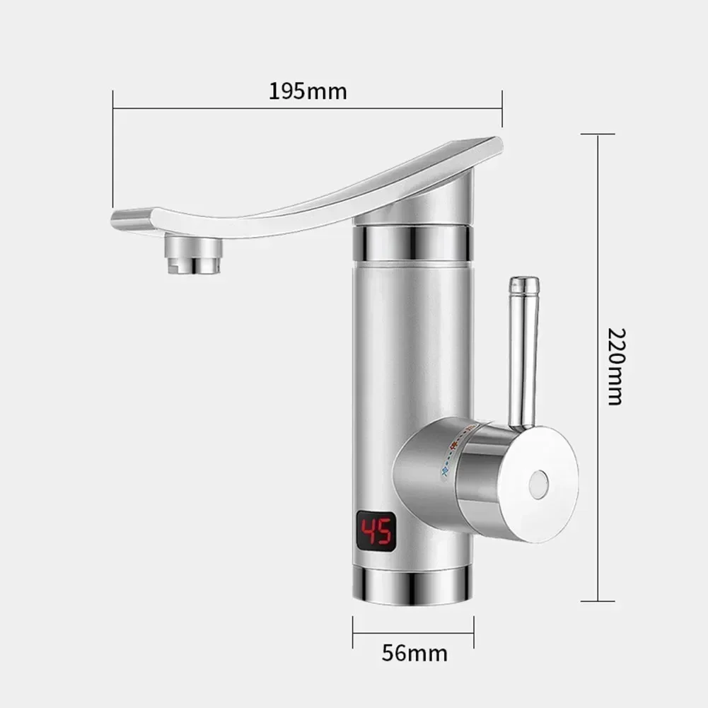 Imagem -03 - Torneira de Água Instantânea Torneira Quente Elétrica 3000w ° Banheiro Cozinha com Temperatura Ajustável Rotativa Instantânea