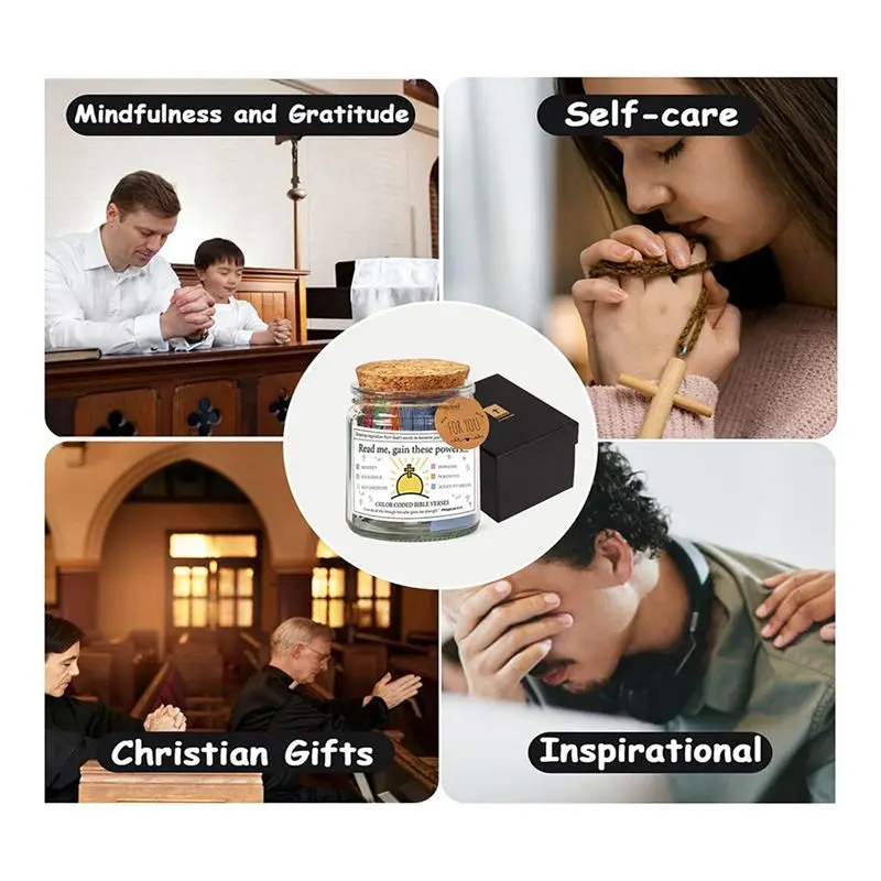 HLZS-2X Bible Verses In A Jar,Read Me When Bible Verses Jar Glass Scripture Prayer Jar With Coloring C