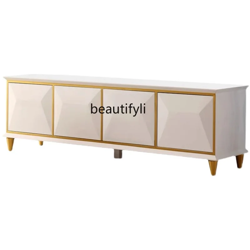 Luxury and Simplicity Modern Three-Dimensional Creativity TV Stand Background Wall Film and Television Living Room Floor Cabinet