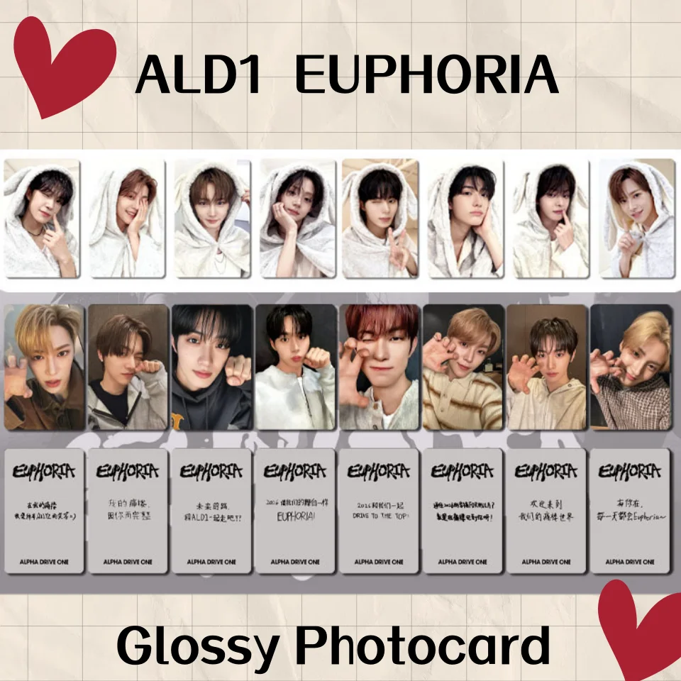 Korean Group ALD1 New Album EUPHORIA 8Pcs/Set Photocard High Quality Double Side Printing LOMO Card XINLONG ANXIN SANGHYEON Gift