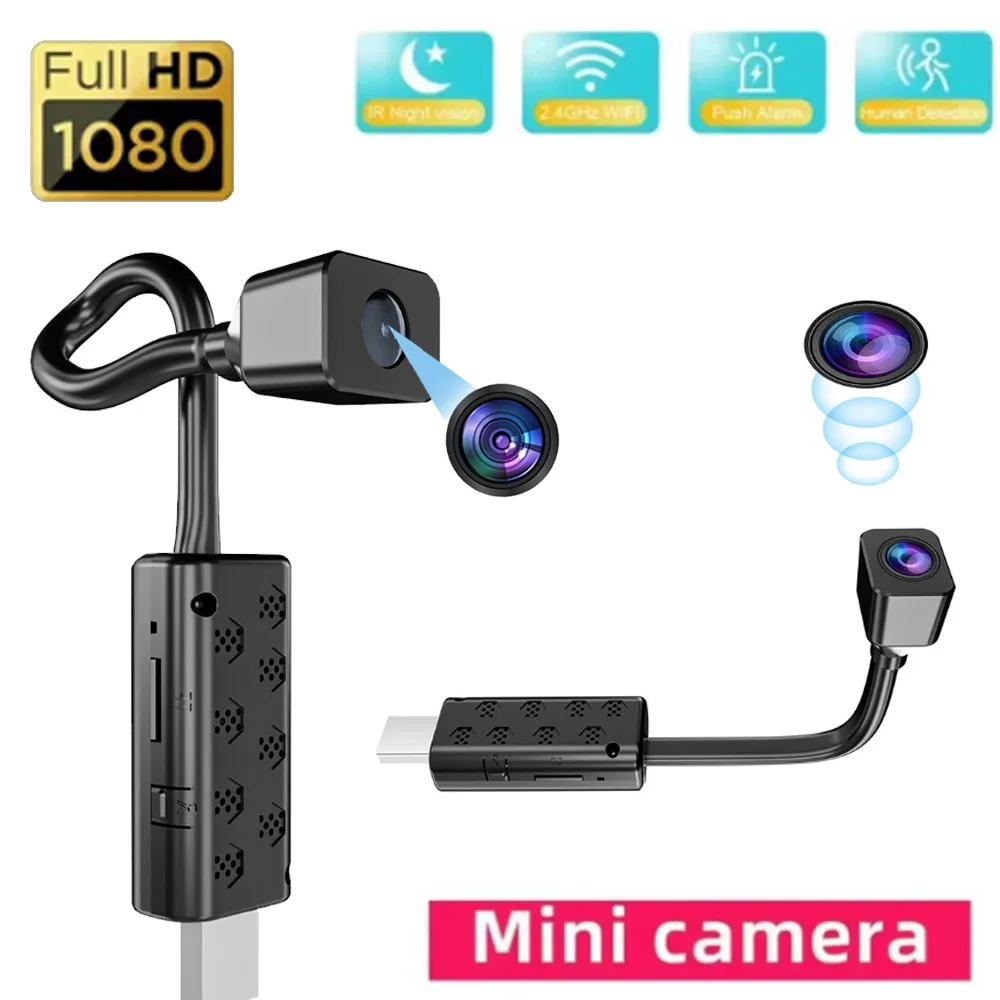 Mini telecamera HD 4K con obiettivo da 120 gradi Visione notturna grandangolare Telecamera IP Wifi Videoregistratore Protezione di sicurezza Sorveglianza