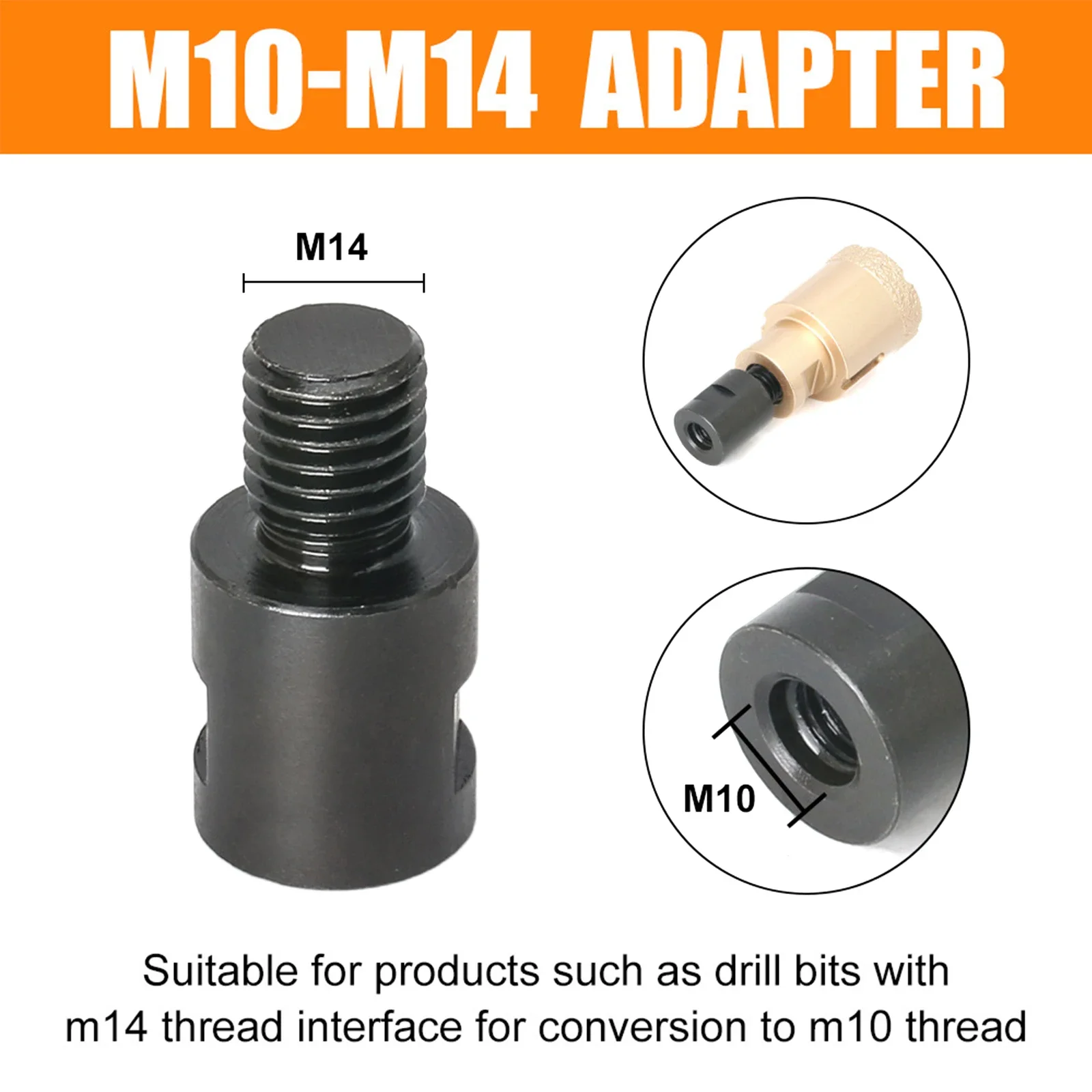 Imagem -05 - Angle Grinder Adapter Converter Interface Connector Parafuso de Ligação Rod Nuts Slotting tipo M10 M14 811 100 tipo 125