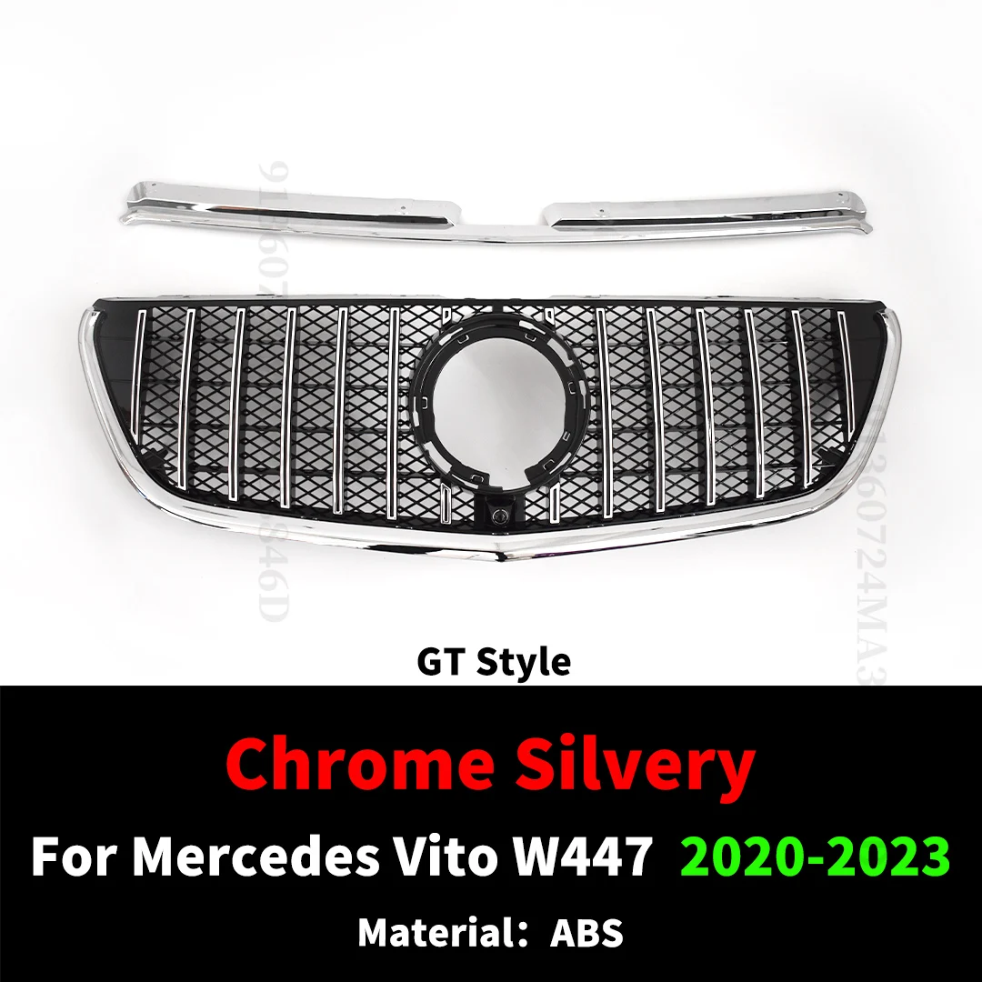 Gemodificeerde accessoire Diamond GT-stijl grille geschikt voor Mercedes Benz Vito W447 2015-2023 motorkap grille midden mesh