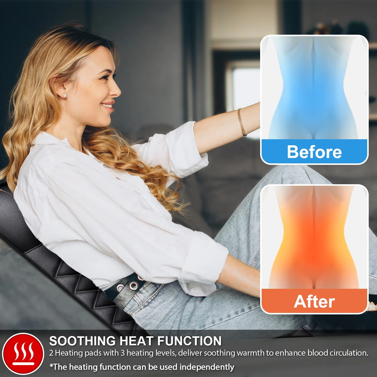 مرتبة تدليك مريحة توفر سرير هوائي تسخين كهربائيًا للاسترخاء العميق مناسبة للترفيه العائلي. #6