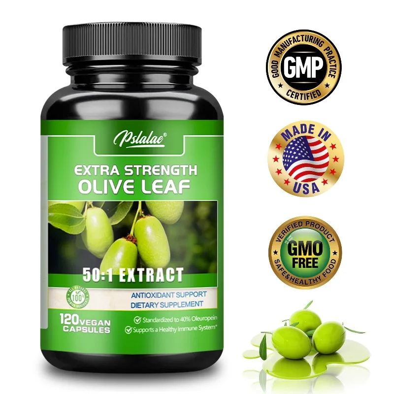 

Olive Leaf Capsules - 40% Oleuropein, Antioxidant,Blood Circulation,Promotes Heart,Skin and Cardiovascular Health,Immune Support