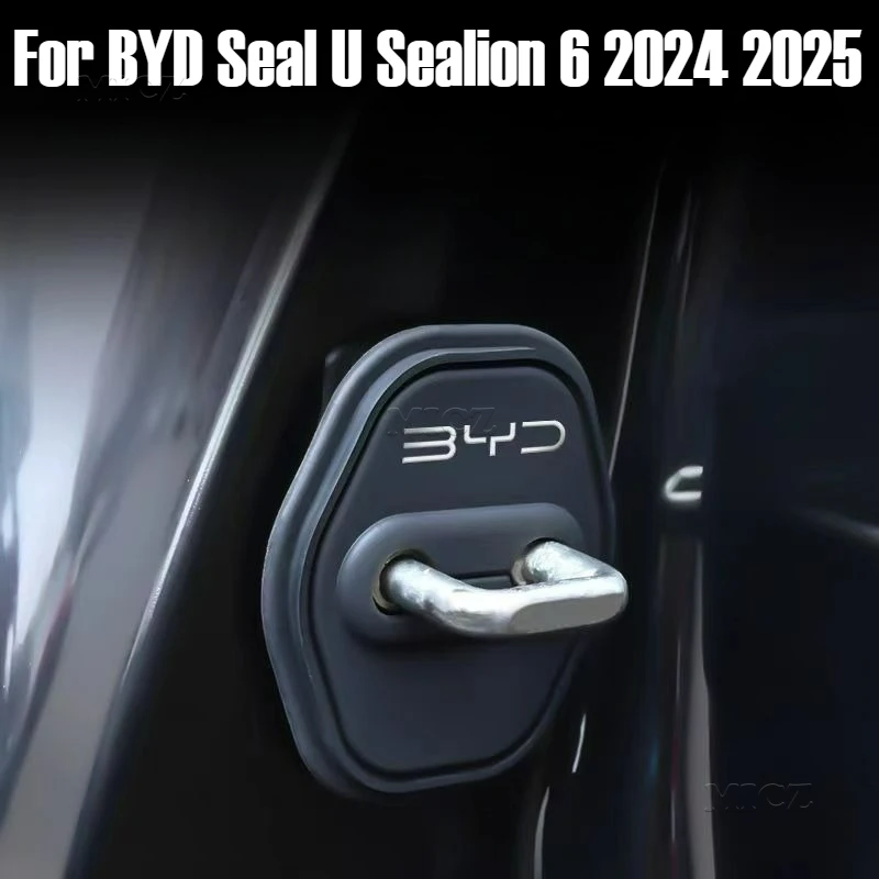 

For BYD Seal U Sealion 6 2024 2025 Silicone Door Lock Buckle Car Door Anti-collision Protective Cover Door Mute Damping Cushion