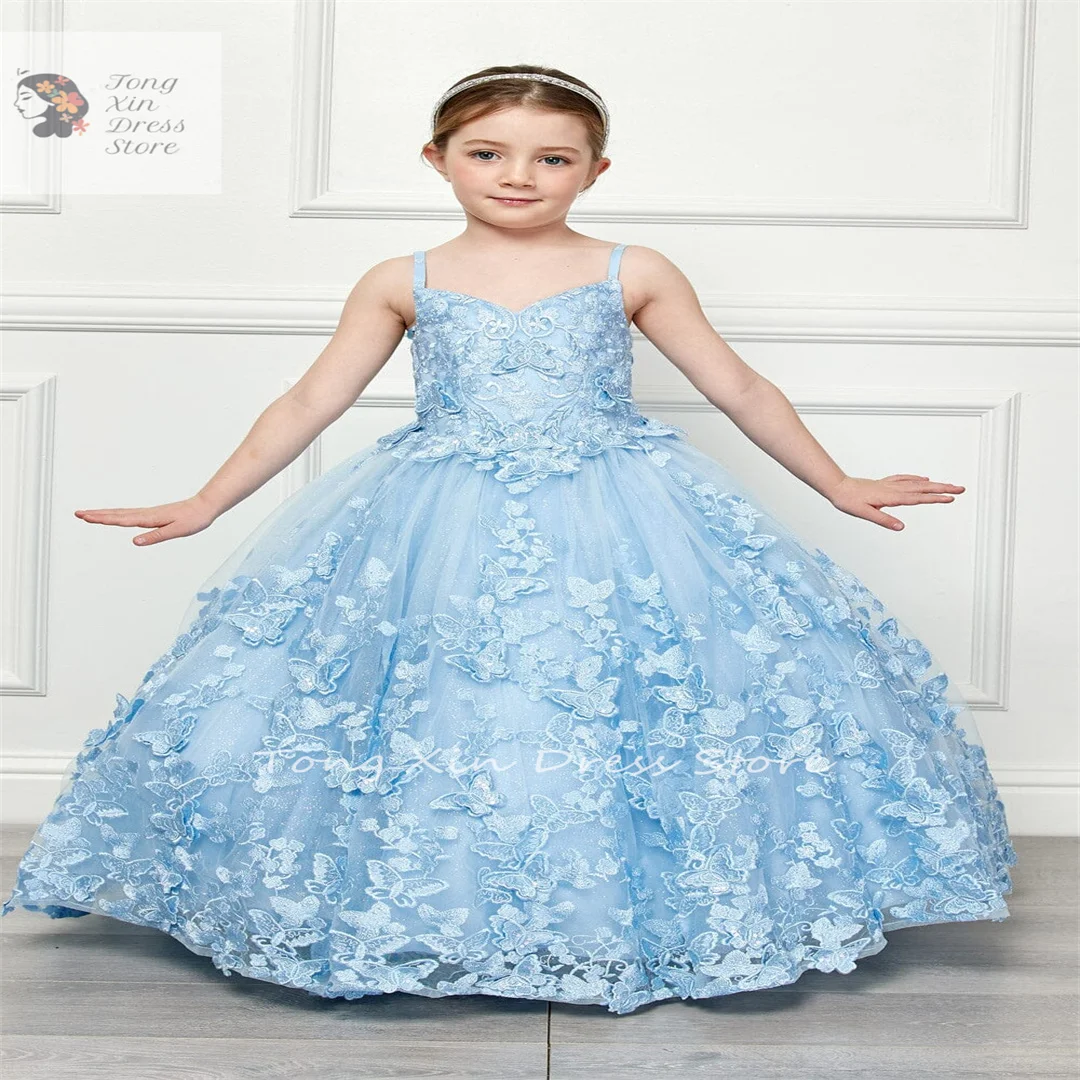 

Butterfly Cape Girl Pageant Dress 2024 Glitter Little Kid Fun Fashion Runway Drama Birthday Formal Cocktail Party Gown Toddler T