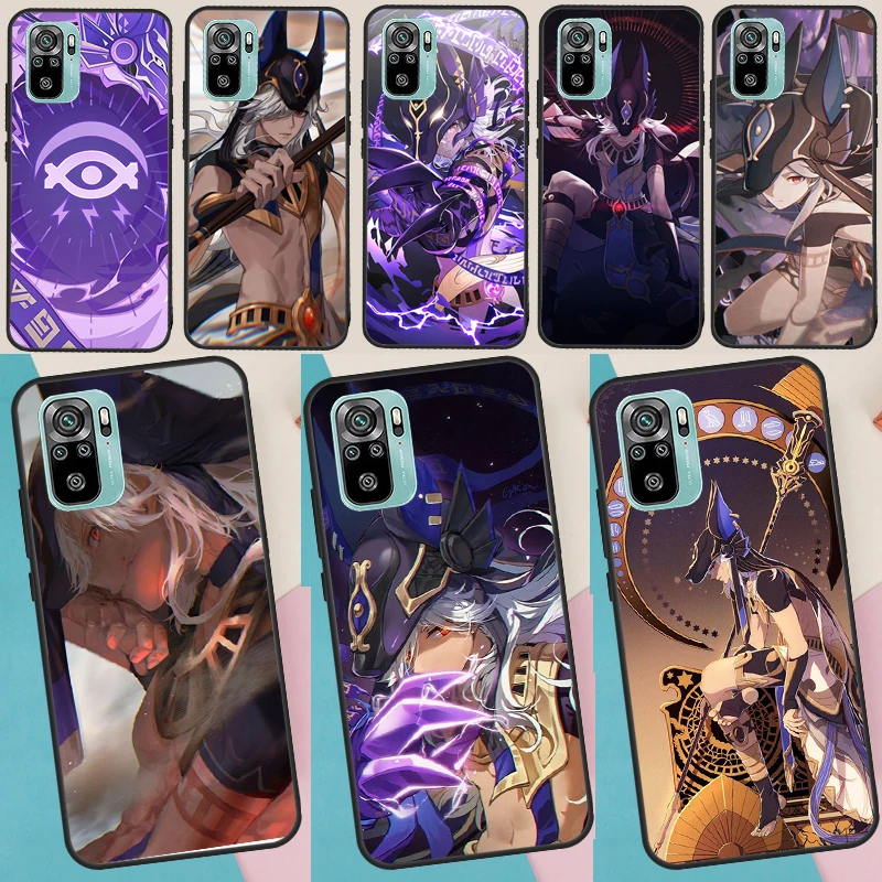 Funda Genshin Impact Cyno para Xiaomi Redmi Note 14 Pro 13 12 11 10 15 Pro Plus Redmi 15 C 13 10C 12C 14C 13C