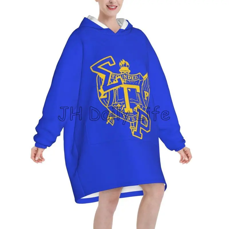 Sigma Gamma Rho 1922 Wearable Blanket Oversized Hoodie Blanket Women Flannel Fleece Pullover Sweatshirt Soft Plush Warm Pajamas