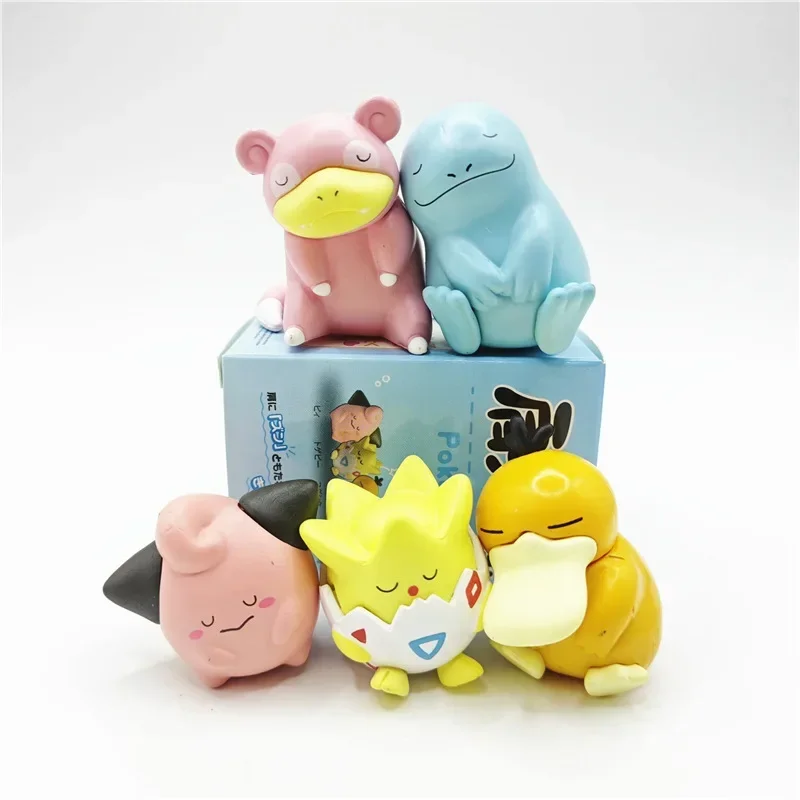شخصية أنيمي بوكيمون رئيس مائل إلى جانب واحد Gengar Pikachu Psyduck Slowpoke Jigglypuff الشكل سيارة الديكور هدايا الأطفال