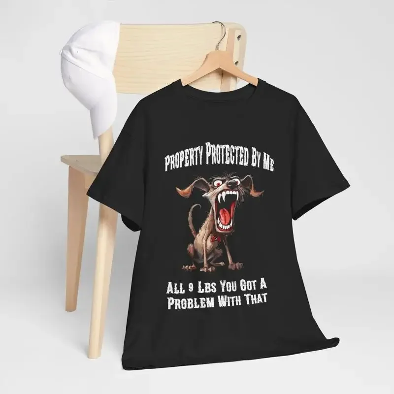 Propriété protégée par moi. Vous avez un problème avec ce t-shirt ? Art de chien méchant.