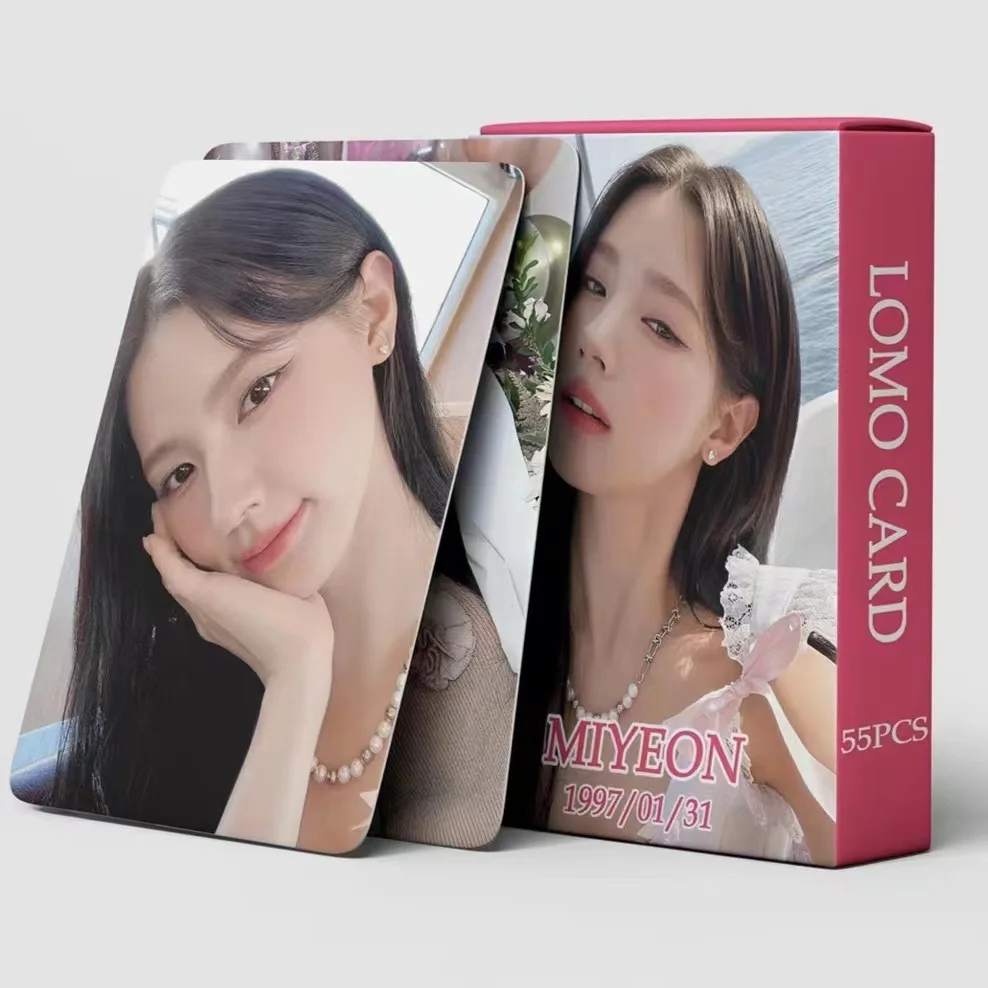 

55 шт./компл. фотокарточки Kpop GIDLE Minnie Miyeon Soyeon Solo Lomo YUQI SHUHUA HD фотокарта для студентов, коллекционные карты