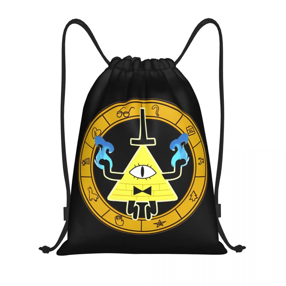 Always Watching Bill Cipher Drawstring Backpack Sports Gym Bag Gravity Falls String Sackpack for Working Out