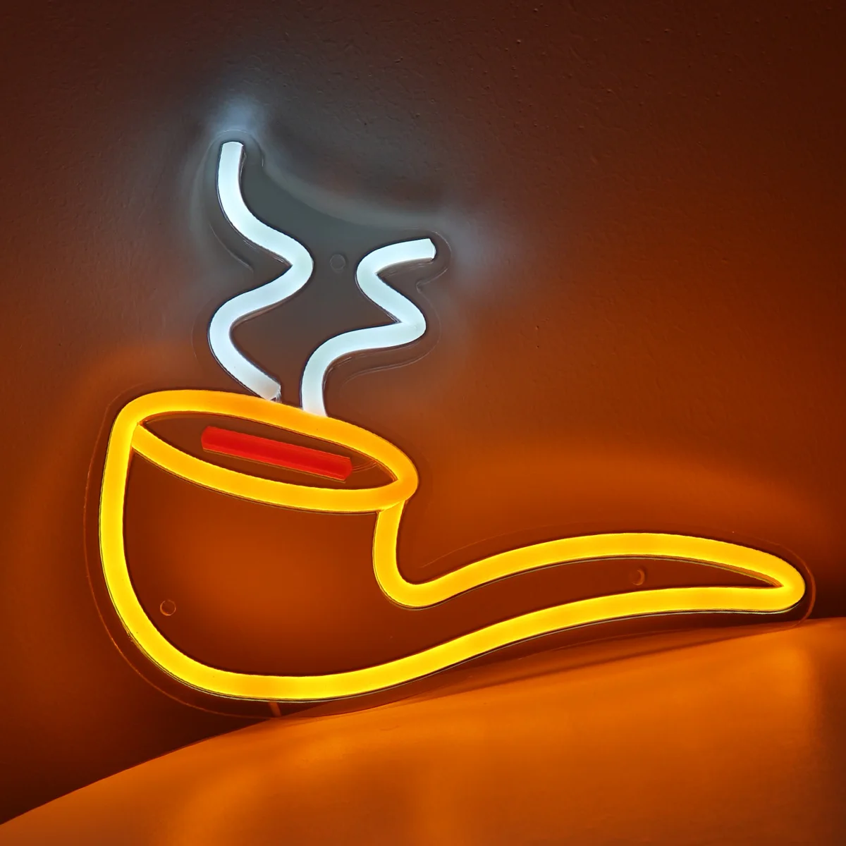 Imagem -06 - Clássico Led Wall Neon Art Sign Light Cachimbo Cachimbo 5v Usb Power 10.2 in x 7.76 in Sala de Jogos Pub e Decoração Clube 1pc