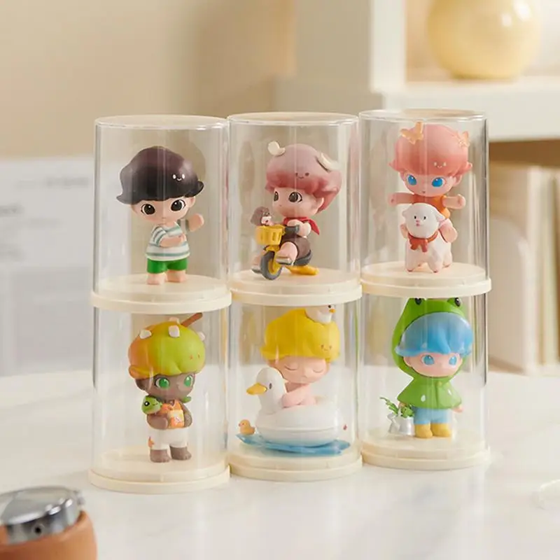 Mini Figure Display Stand Cabinet Storage Box Transparent Dustproof Single Display Box home decoration Cabinet Organizer