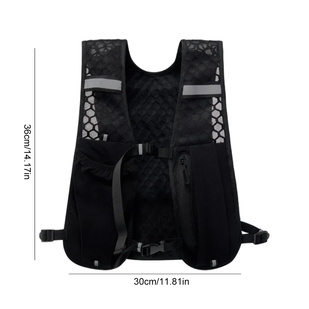Outdoor Running Vest Bag Waterproof Nylon Cycling Backpack Water Bottle Storage Backpack Marathon Cross-Country Running Backpack