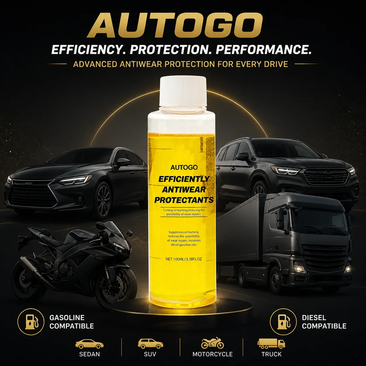100ml Engine Anti‑Wear Protectant Engine Oil Additive Reduce Wear Noise Vibration Restore Power Fix Oil‑Burning For Auto Truck