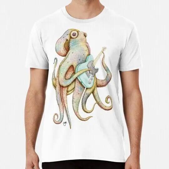 Polah the Axe Wielding Octopus on Aqua S to 5XL Made in USA T-Shirt