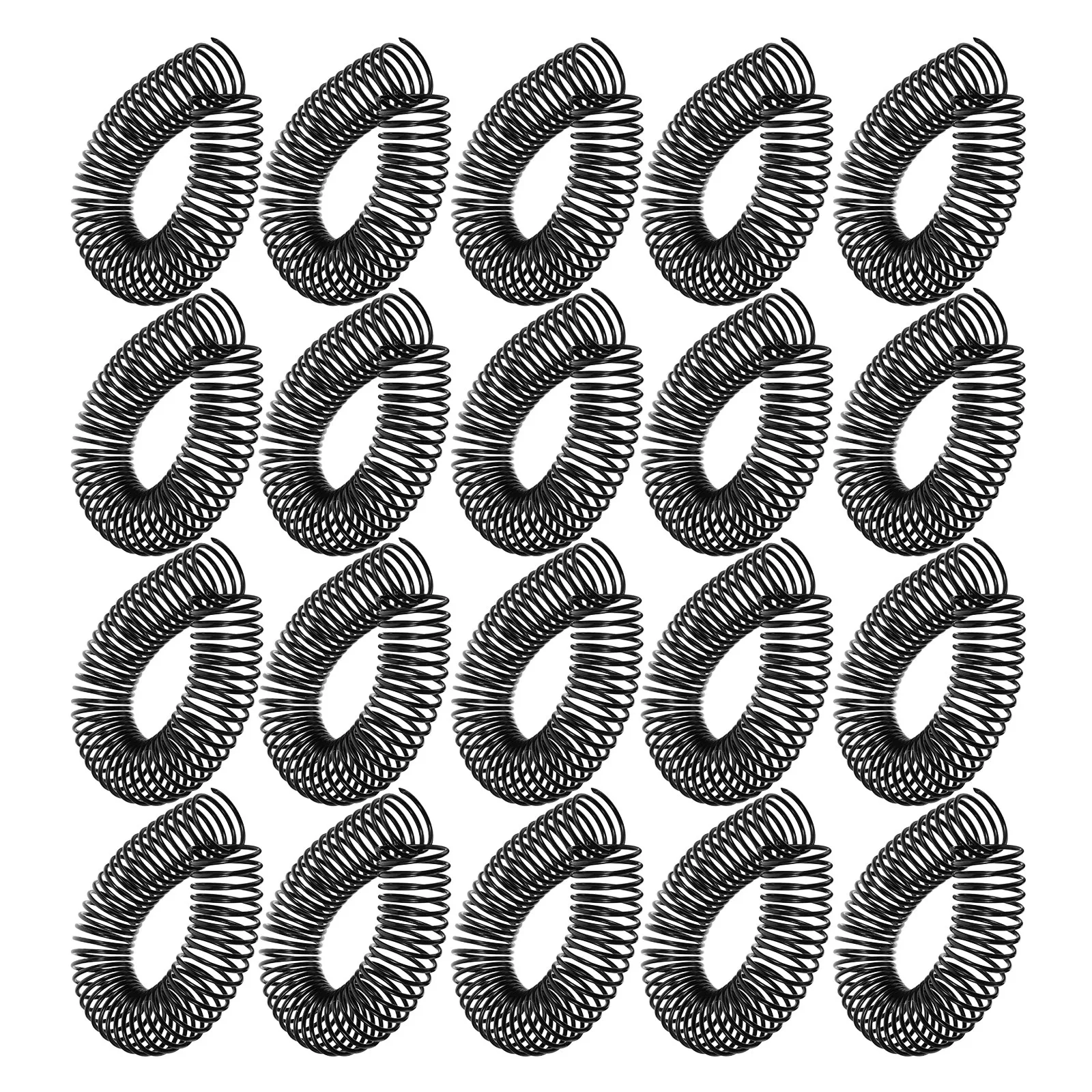 20Pcs Plastic Spiral Binding Coils Black Notebook Binding Wire Replacement for Report Presentation School Supplies 4 Inch 48
