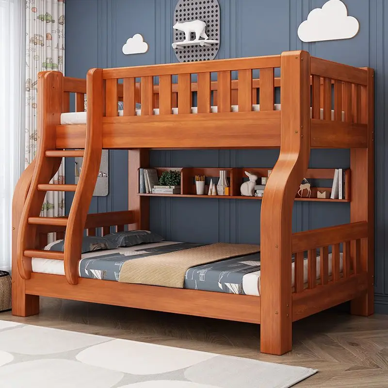 Hot Popular Modern Solid Pine Wood Toddler House Bed Frame Kids Bunk  for room Crib  Younger Children