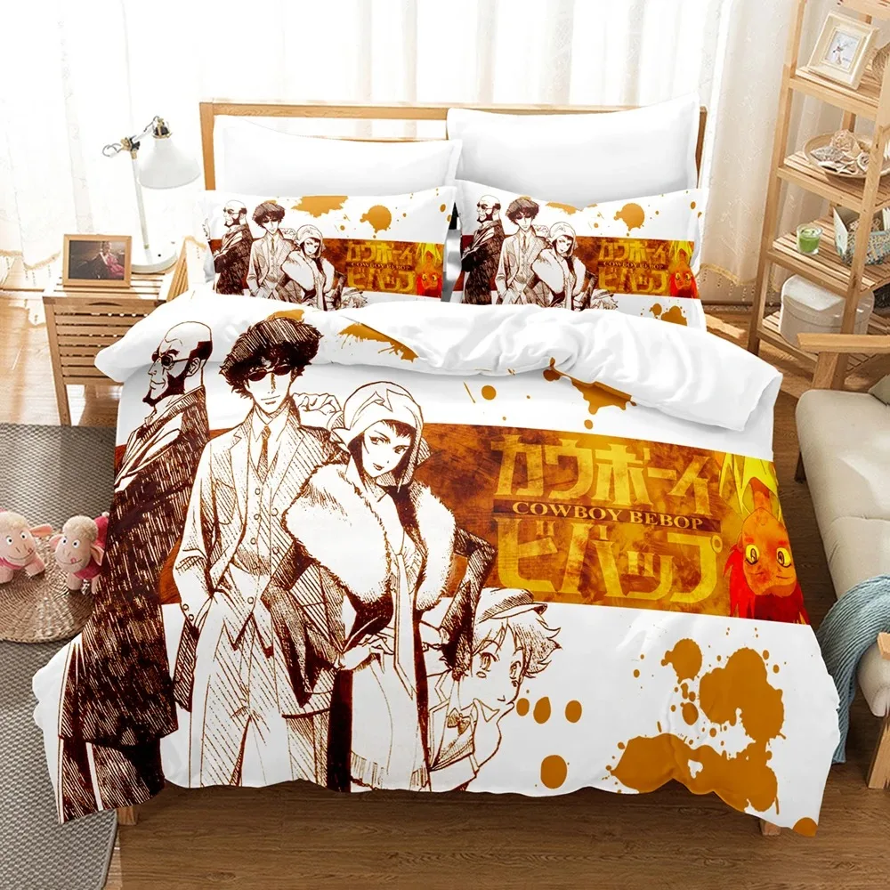 

Cowboy Bebop Bedding Set Duvet Cover Pillowcases Twin Full Queen King Kids Teens Bed Linen 3D Anime Duvet Cover Sets