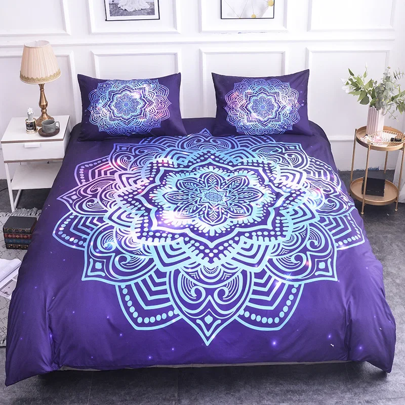 3D Mandala Duvet Cover Mandala Print Bedding Set King Queen Size Kids Boys Girls 200x200 200x220 230x230