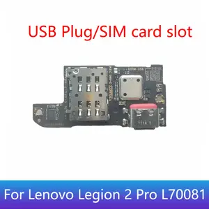 Bilashmart Original Lenovo Legion 2 Pro 2Pro MIC Microphone USB Plug Charging Port Charge Board Sim Card Tray Slot Flex Cable
