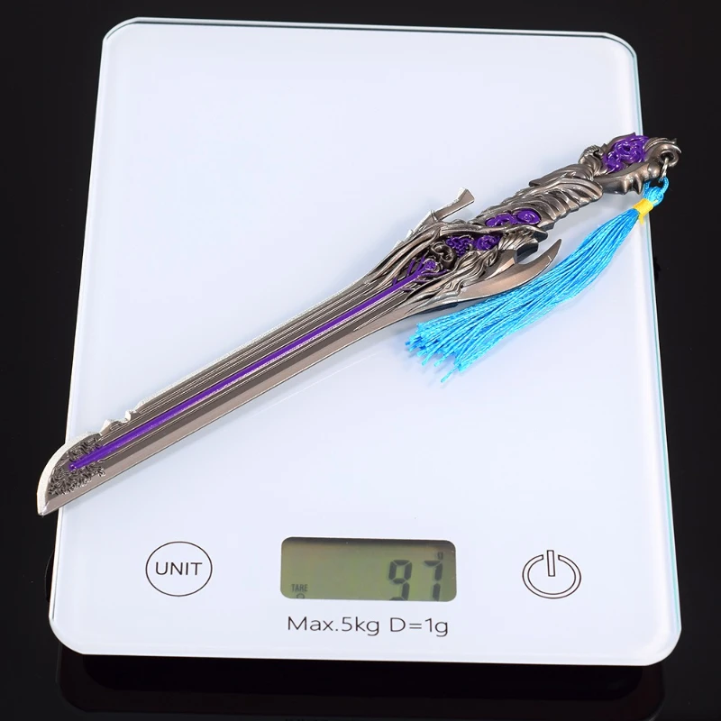 22 سنتيمتر/8.66in الكمال عوالم لعبة الطرفية شي هاو الرعد سكين سلاح معدني الحرف اليدوية حلية لعبة مجسمة شفرة هدية عيد ميلاد