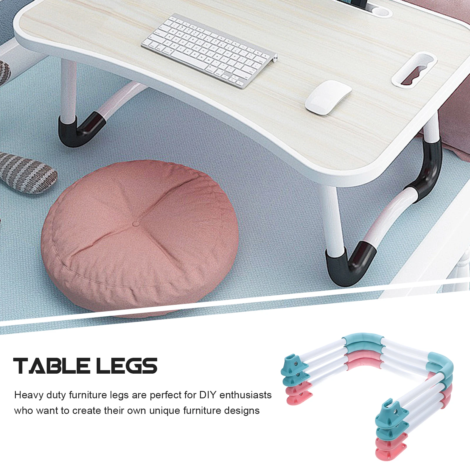 

2 set Foldable Table Legs 2 Sets Metal U Shape Heavy Duty for Small Desk Coffee Table Furniture Brackets Stable Durability Save