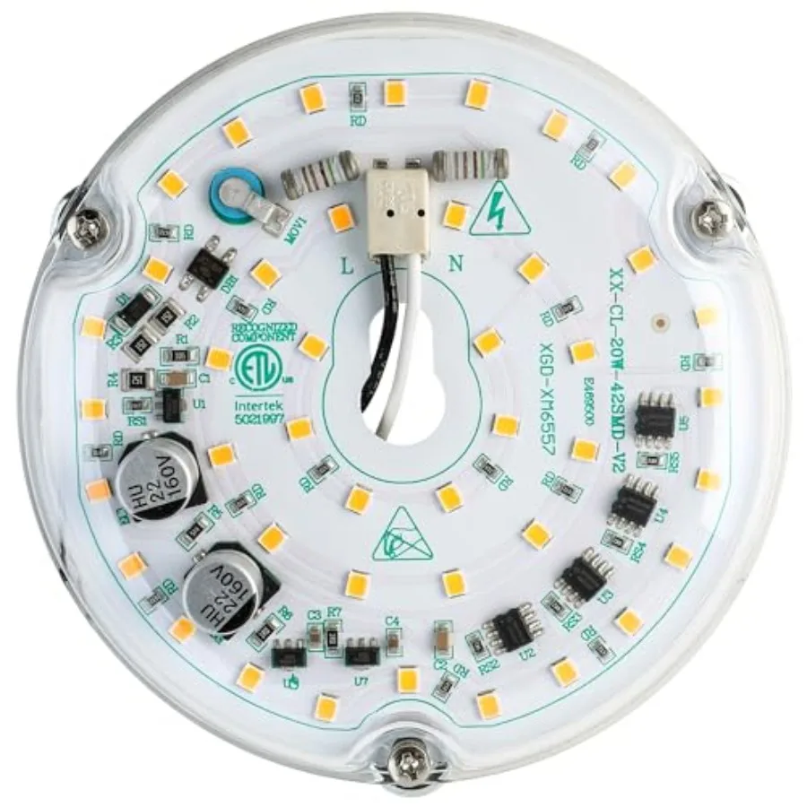 4'' 20W LED Ceiling Fan Light Retrofit Kit, Ceiling Light Replacement, LED Flush Mount Ceiling Light, 2400LM, 120V, ETL Listed