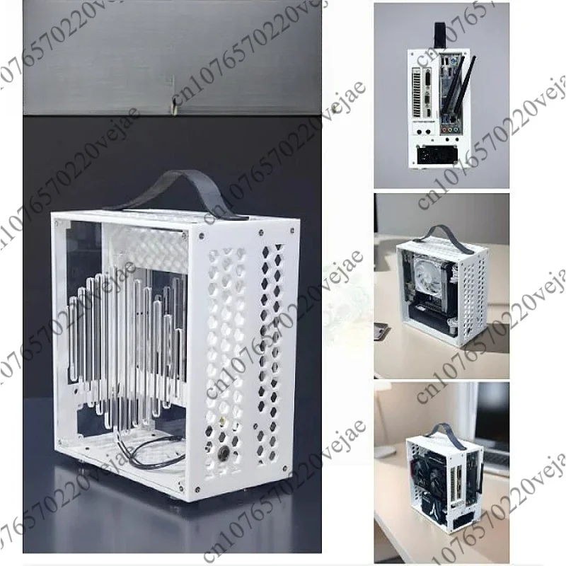 

Mini Portable A4 Portable 1U Power Supply Mini ITX Single Display Fully Transparent Side Transparent Small Main Case