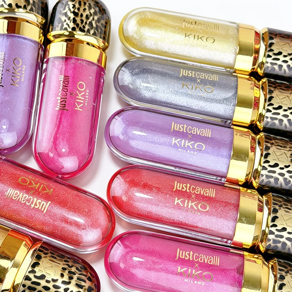 New Just Cavalli X Kiko Milano 3D Hydra Lipstick Transparent Mirror Lip Gloss Non Fading Oil Sexy Rich Lip Gloss Makeup Cosmetic