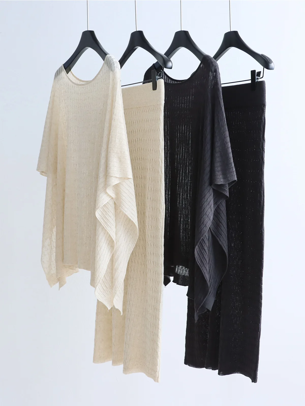 Dave&di Retro Elegant Twisted Flower Two-piece Linen One Neck Knitted Sweater Shawl Lazy+mid Length Half Skirt Set