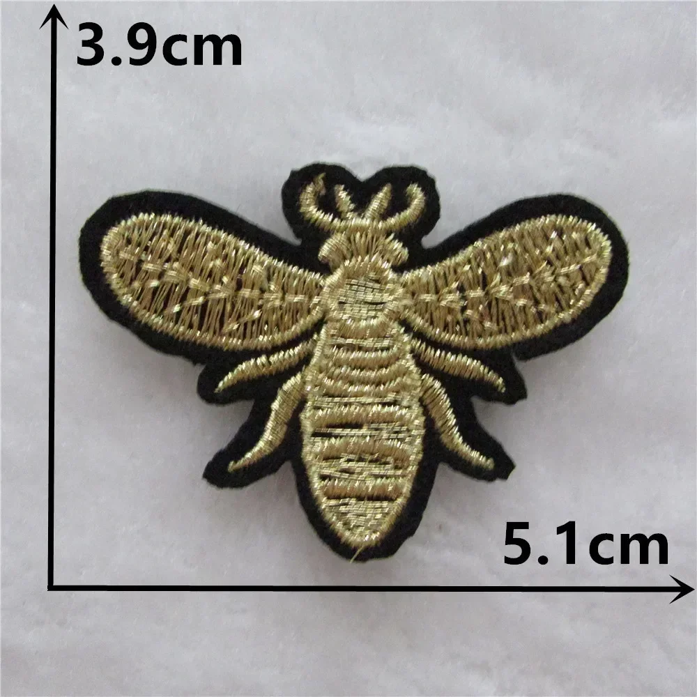 Hot sale Mix Style Bee ,Honey Stripes Patches Embroidery Iron On Patch Decoration Accessories insect thermo-stickers for clothes